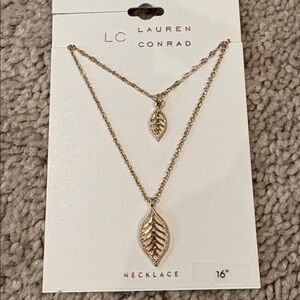 Lauren Conrad Leaf Necklace Set